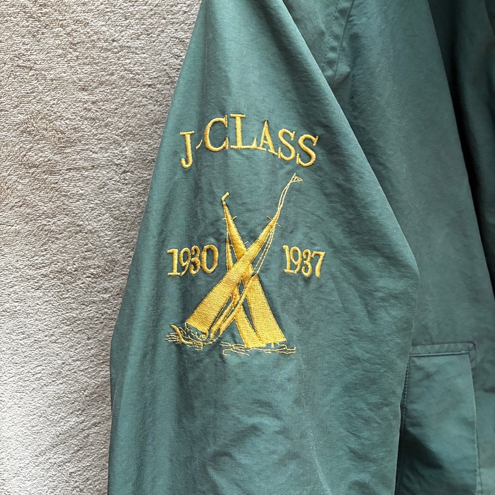 Vintage Nautica Challenge J-Class Sailing Jacket Green/Red Size L 1990s Preppy - Picture 3 of 14